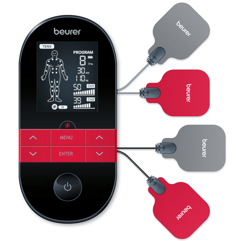 Beurer 3-in-1 TENS/EMS Electrostimulation Unit with Heat Function, EM59