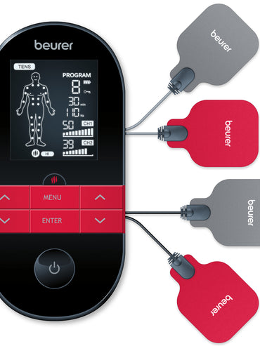 3-in-1 TENS & EMS Electrostimulation Unit with Heat Function, EM59 Pain Relief Device